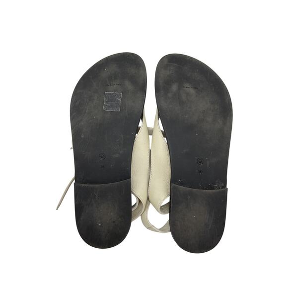 The Row 'Charm' Cream Leather Beach Sandal Size 36 - Picture 5 of 5